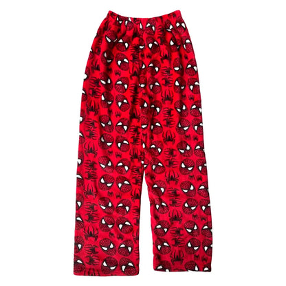 2024 New Spider Man Sleeping Pants Anime Hello Kitty Pajama Pants Flannel Soft Casual Pants Cartoon Home Trousers Couple Gifts